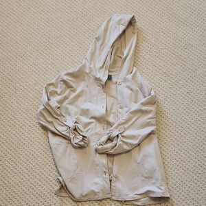 Women's Beige Hooded Jacket